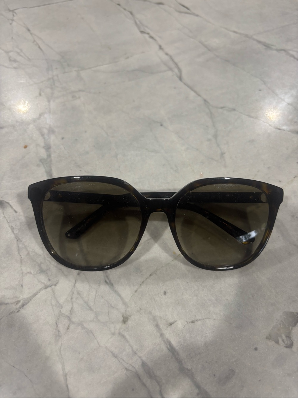 Christian Dior Sunglasses Tortoise Shell Frame Brown Tinted Lenses Case & Cloth